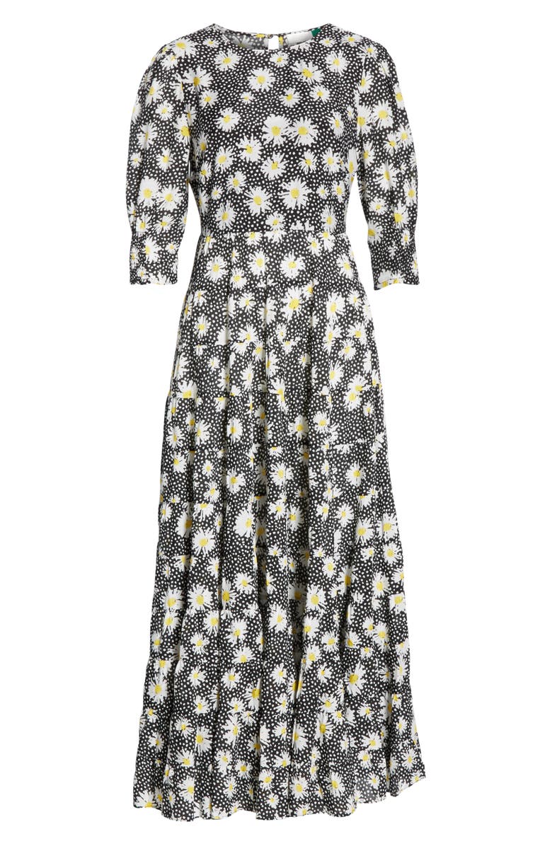 RIXO Kristen Floral Print Midi Dress, Alternate, color, 