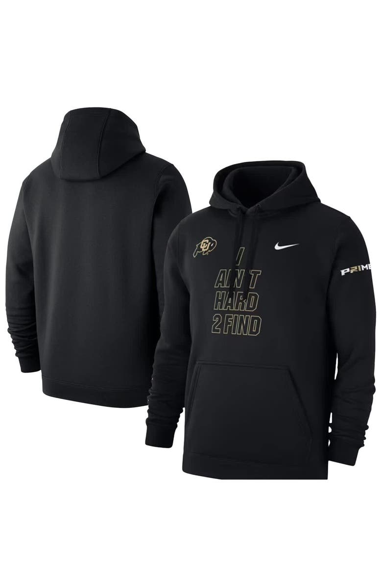 Nike Men's Nike Black Colorado Buffaloes I Ain't Hard 2 Find Coach Prime Club Fleece Hoodie, Main, color,