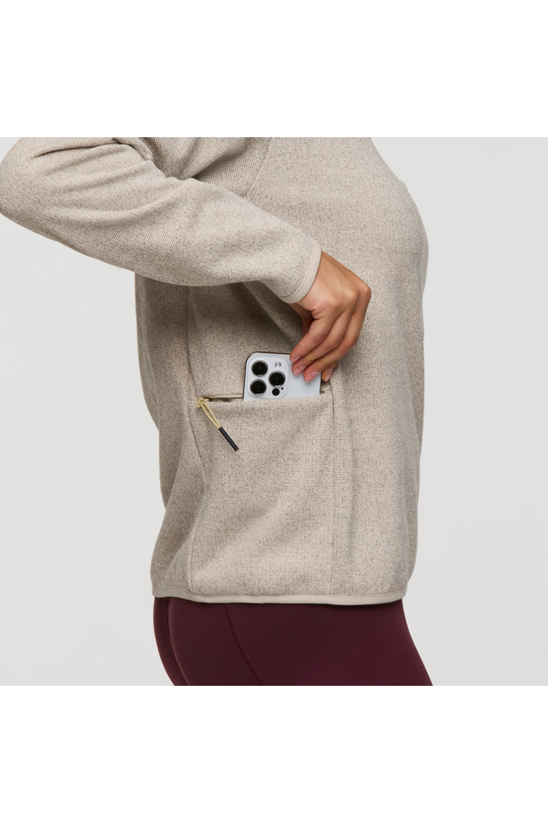 Envo Fleece Quarter-Zip Pullover - Women's, Alternate, color, Heather Cream