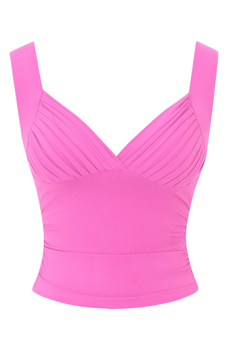 Mistress Rocks Pleated Open Back Crop Top, Alternate, color,