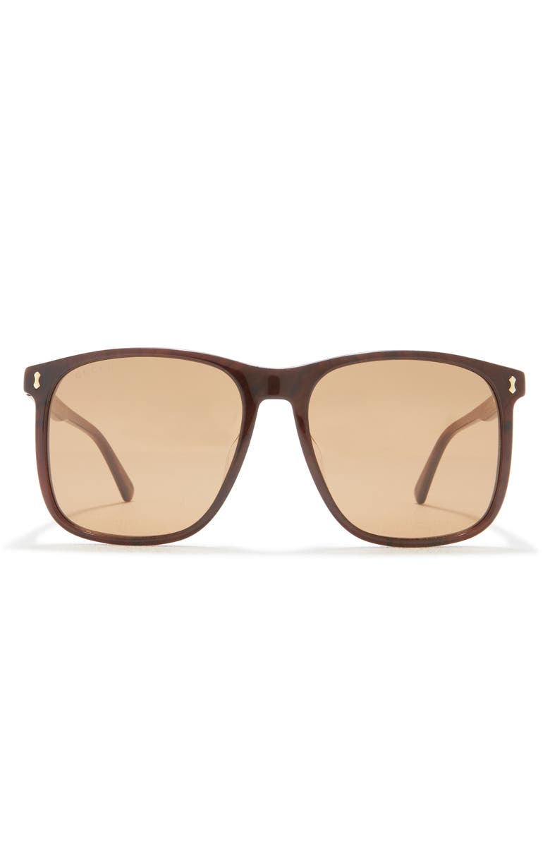 Gucci 57mm Square Sunglasses, Main, color, 