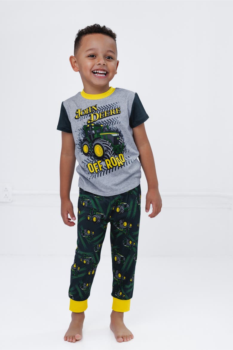 2-Piece Pajama Set, Alternate, color, Green Heather Gray