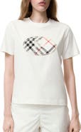 Burberry Check Knight Stamp Cotton T-shirt