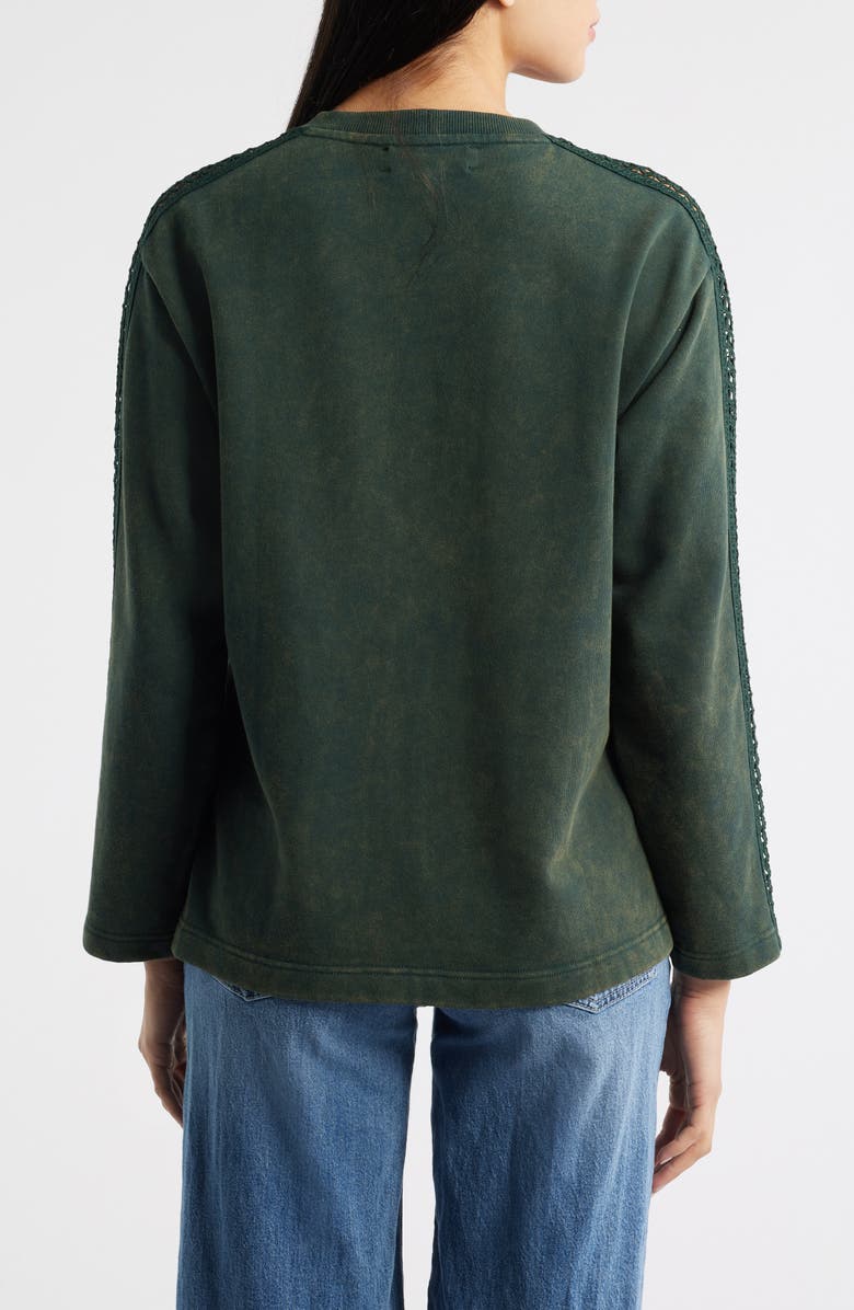 CITY BLUES Detailed Sleeve Sweatshirt, Alternate, color, Spruce