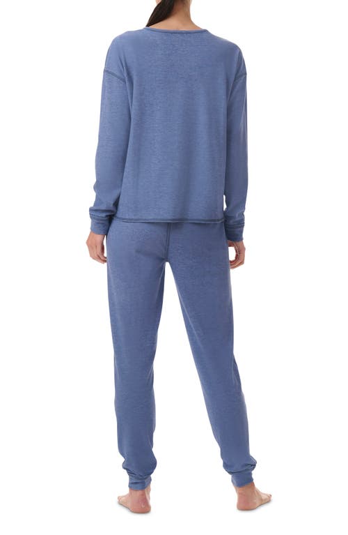 Splendid Reversible Pullover & Joggers Pajamas In Navy Heather
