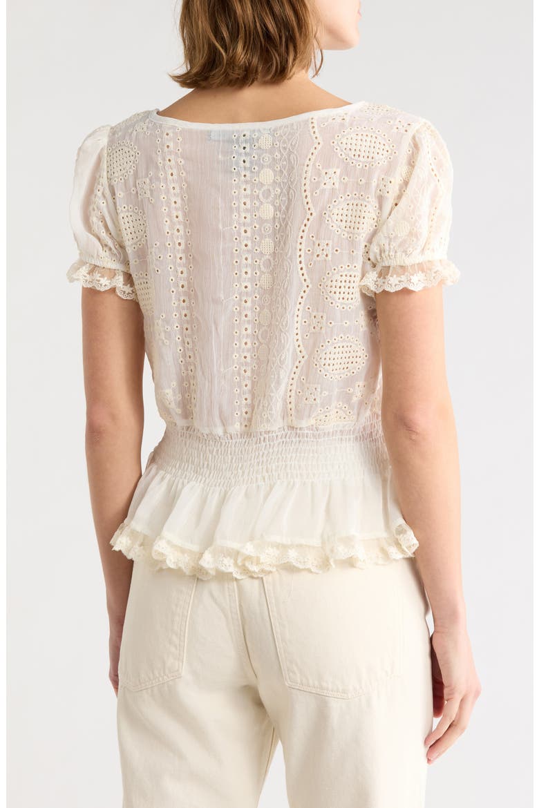 Victorian Eyelet Cotton Top, Alternate, color, NATURAL