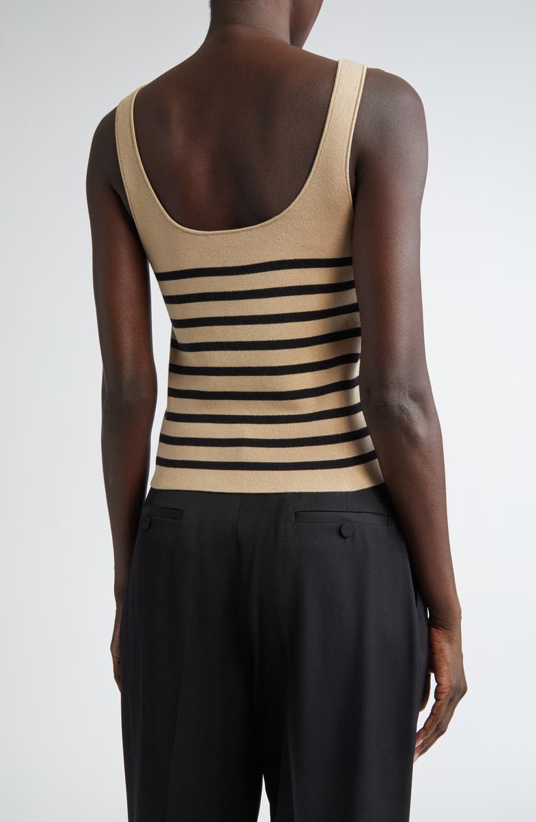 Altuzarra Stevie Stripe Silk & Cotton Sweater Tank, Alternate, color, 