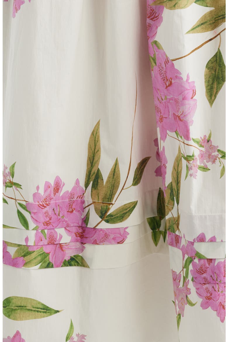 Esther Floral Print Sleeveless Midi Dress, Alternate, color, WHITE PINK SAGE