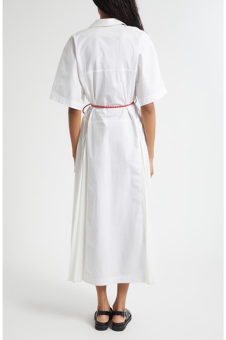 Relaxed Belted Cotton Dress, Alternate, color, OPTICAL WHITE