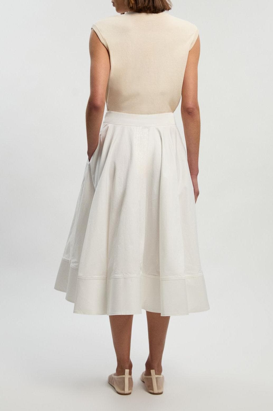full skirt midi dress Square Neck Satin Midi Dress with Full Skirt & Flower Sash