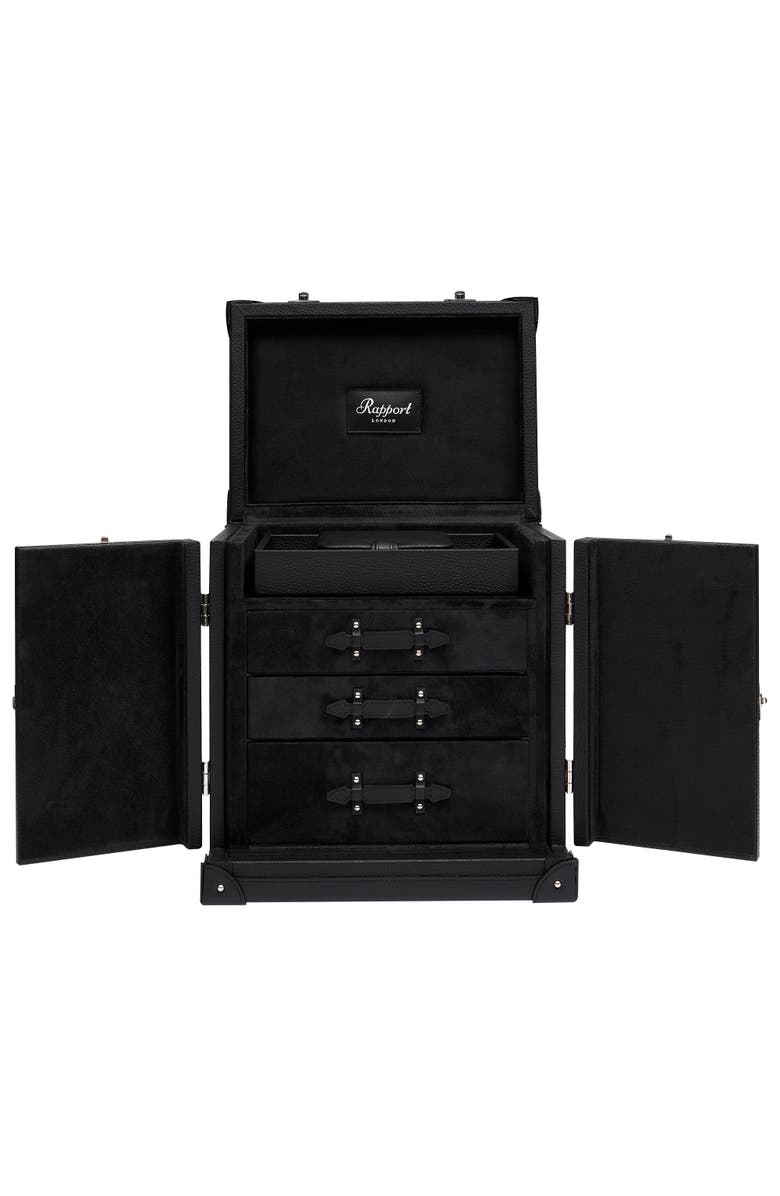 Rapport London TUXEDO WATCH, JEWELLERY AND ACCESSORY TRUNK, Alternate, color, Black