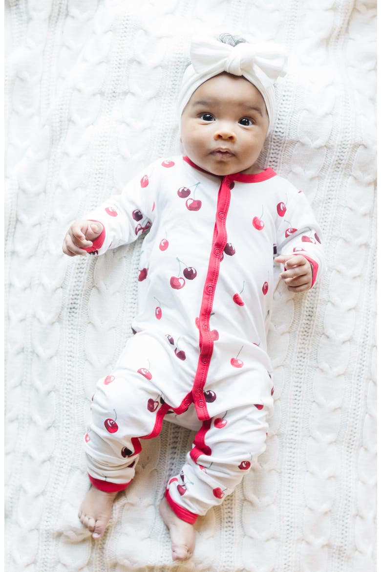 Kids' Cherry Print Romper, Alternate, color, CHERRY