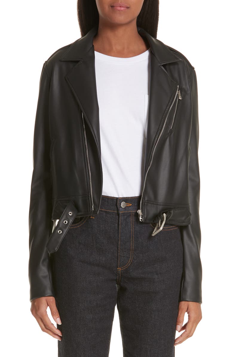 Simon Miller x Paramount Grease Faux Leather Biker Jacket, Main, color, 