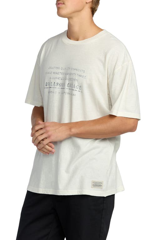 Billabong The Label Garage Cotton & Hemp Graphic T-shirt In White