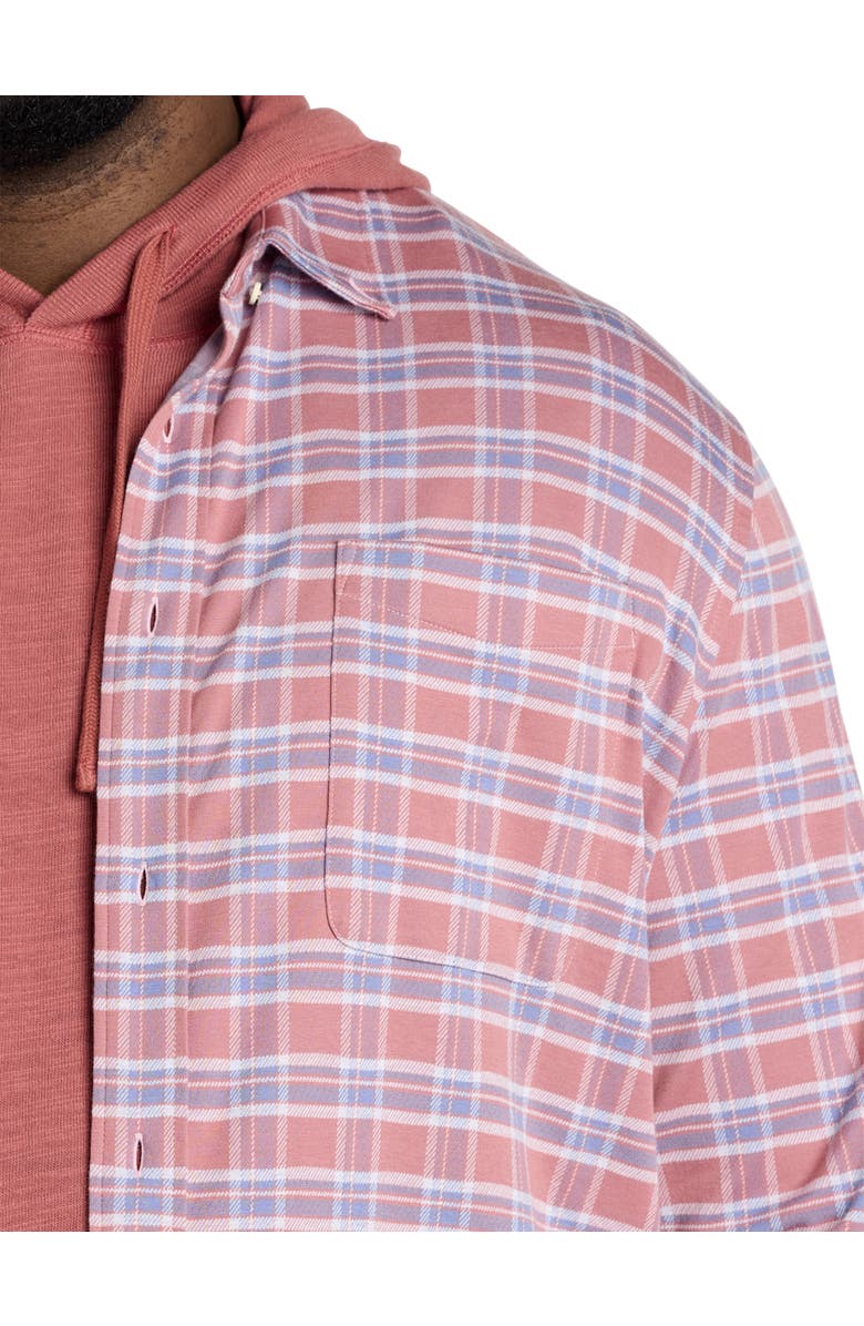 Faherty Big 
Tall Coastline Sport Shirt, Alternate, color, River Rose Plaid