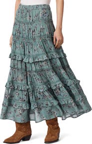 AllSaints Talia Floral Tiered Skirt