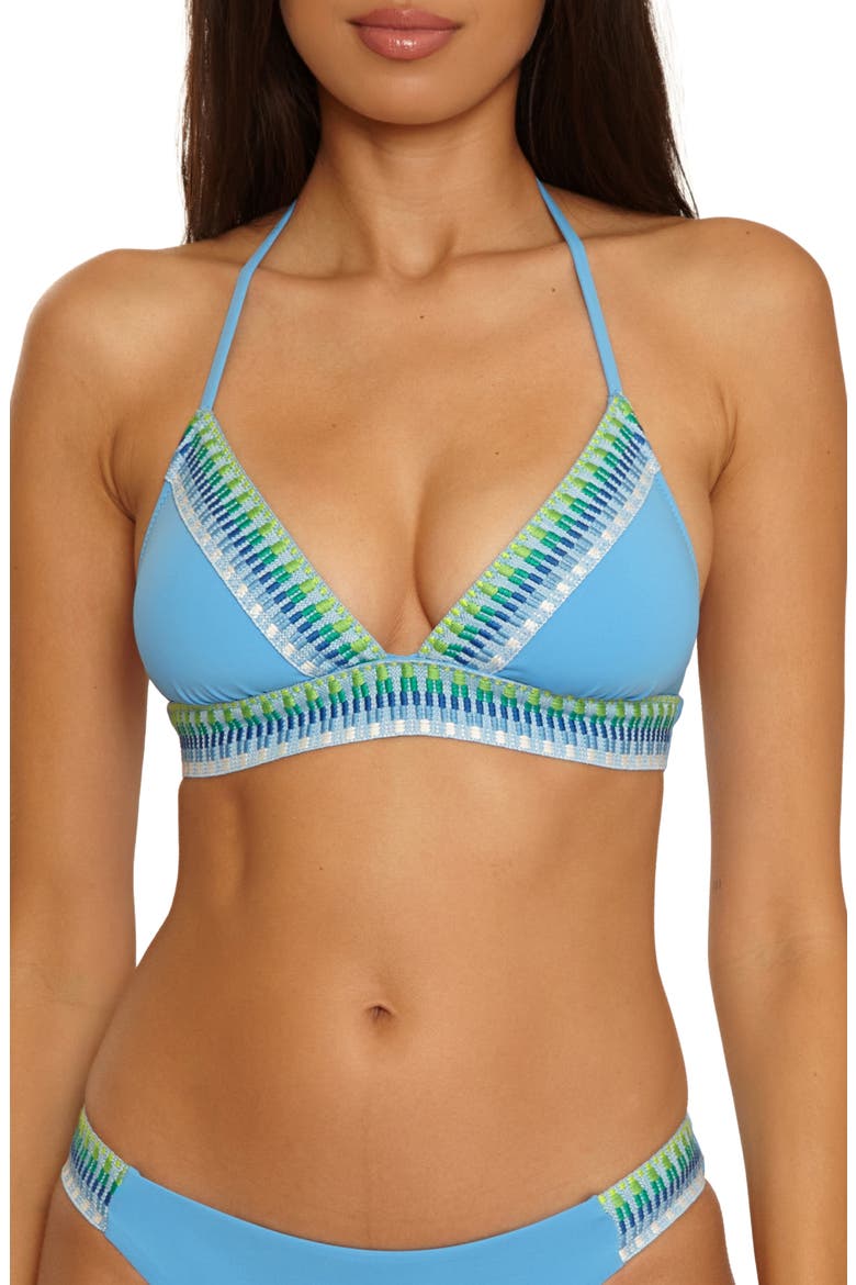 Fiesta Halter Bikini Top, Main, color, SKY BLUE