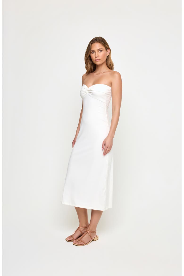Lisette Strapless Rib Cover-Up Dress, Alternate, color, CREAM