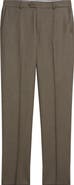 Berle Covert Flat Front Wool Twill Dress Pants
