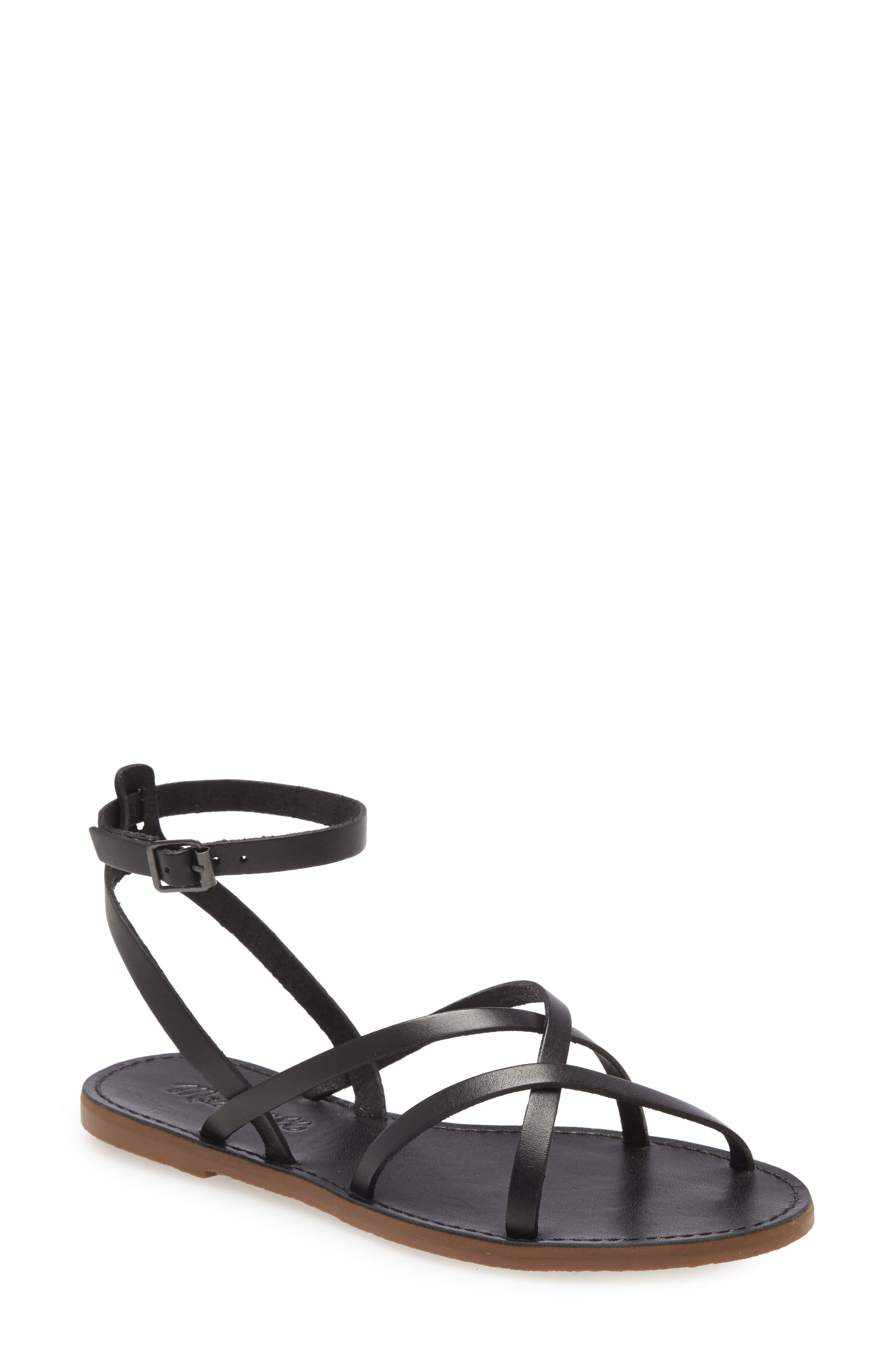 Madewell The Boardwalk Skinny Strap Sandal, Main, color, 