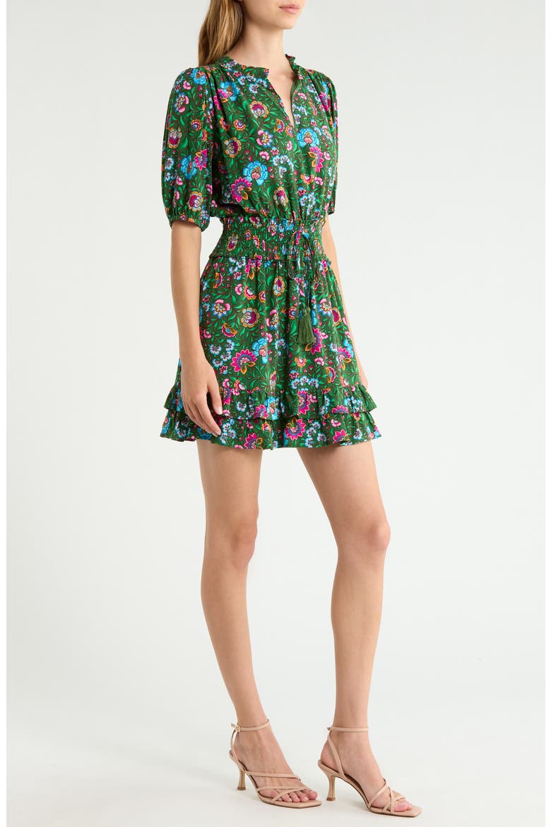 Jurie Smocked Waist Minidress, Alternate, color, KELLY-MULTI