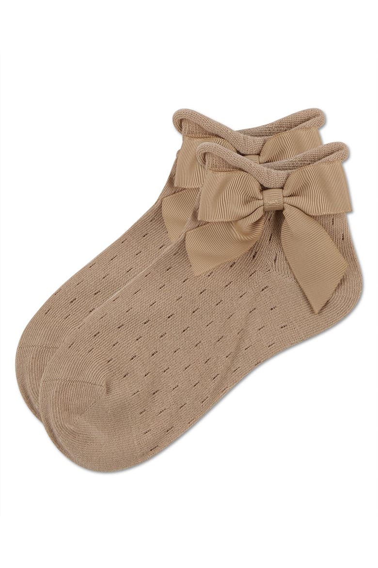 Pointelle Soft Stretch Anklet Socks, Alternate, color, Tan