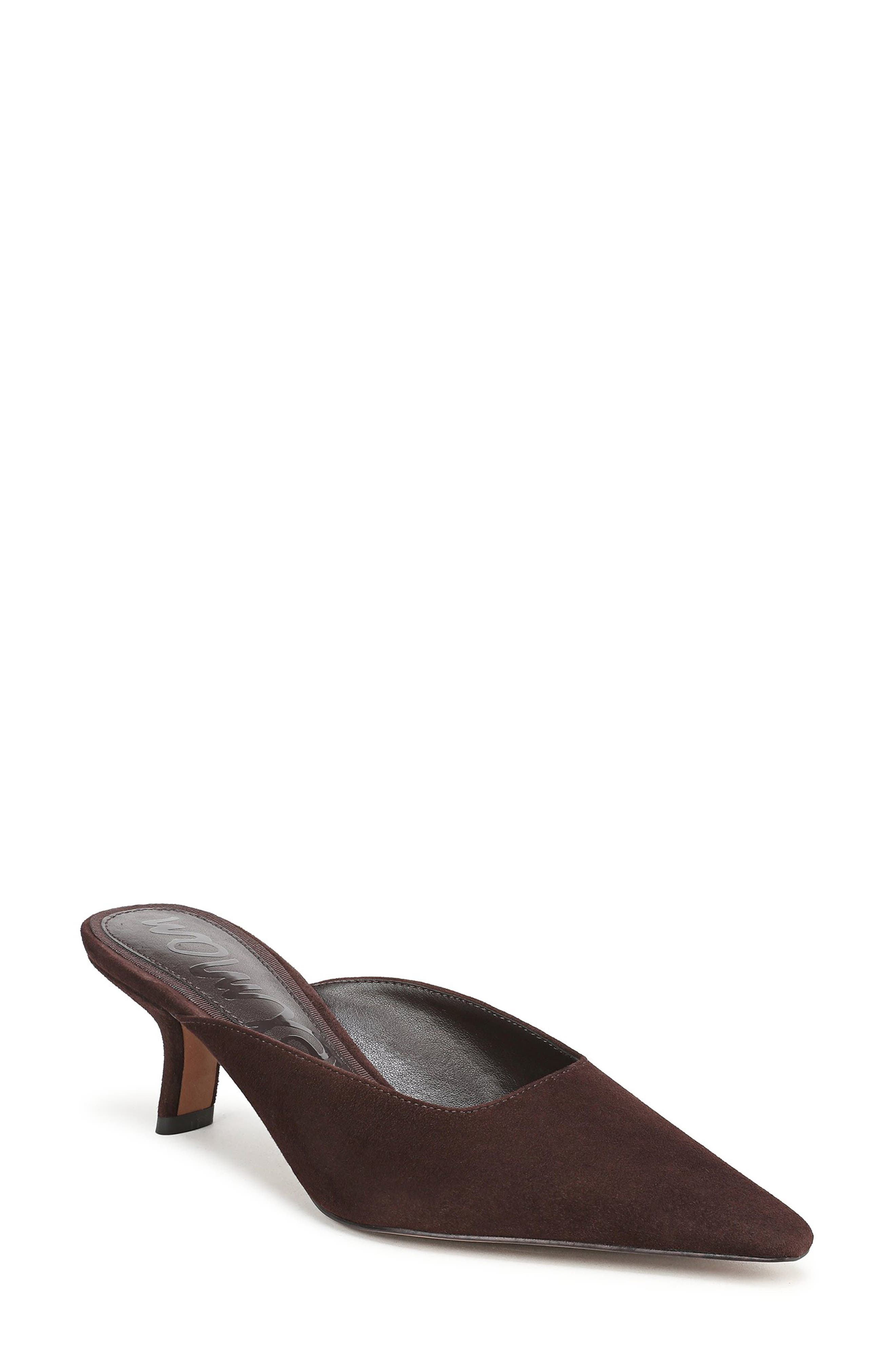 Brandy Pointed Toe Mule, Main, color, CAFE NOIR