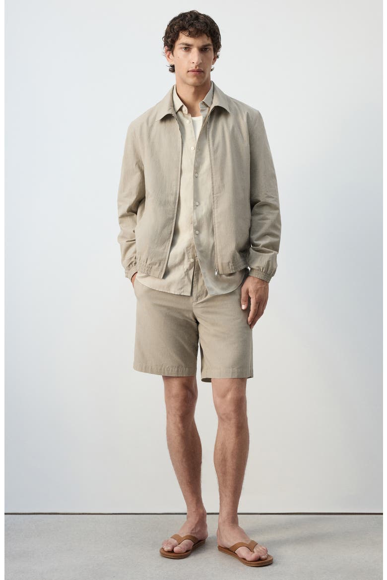 Slim Fit Cotton Shirt Jacket, Alternate, color, BEIGE