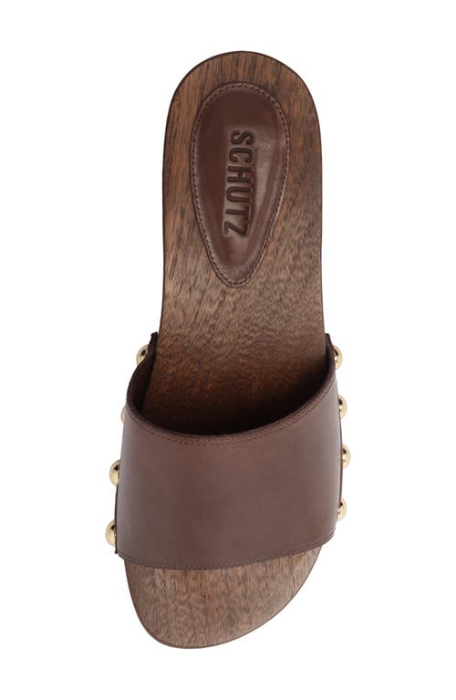 Schutz Shayla Slide Sandal In Brown
