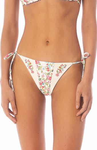 Maaji Shinning Floral Reversible Side Tie Bikini Bottoms