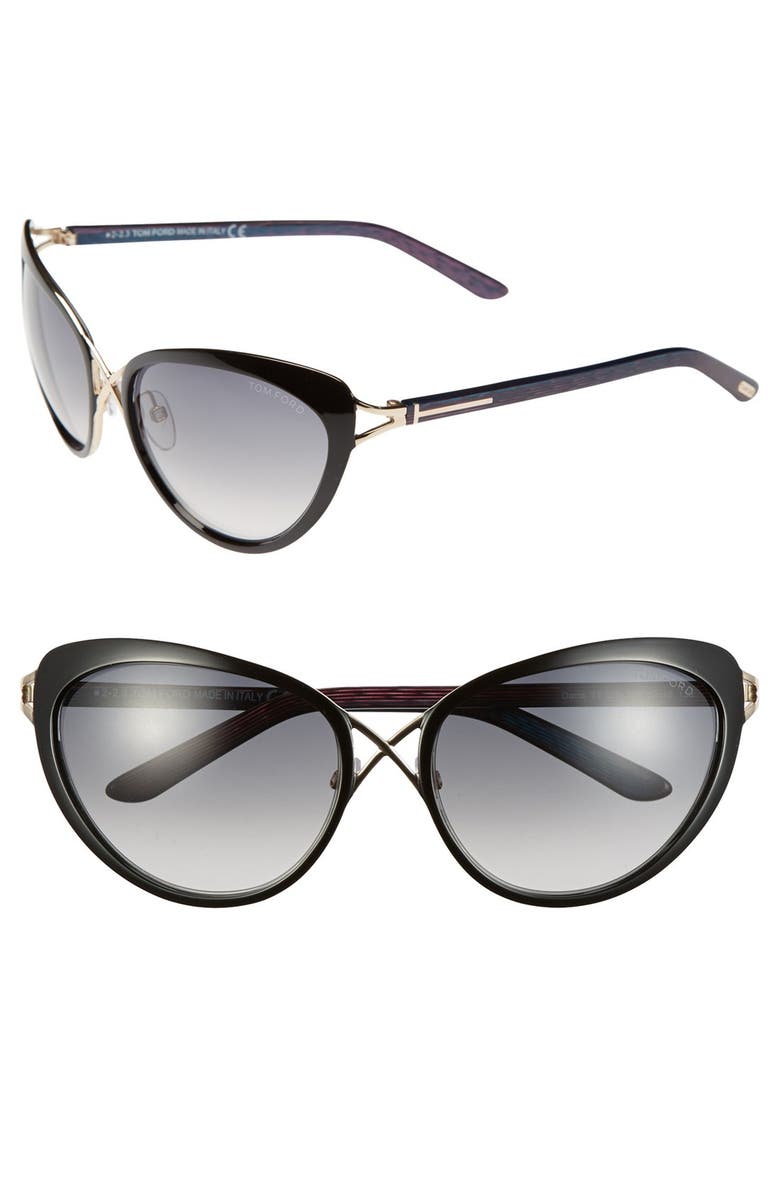 TOM FORD 'Daria' 59mm Sunglasses, Main, color,