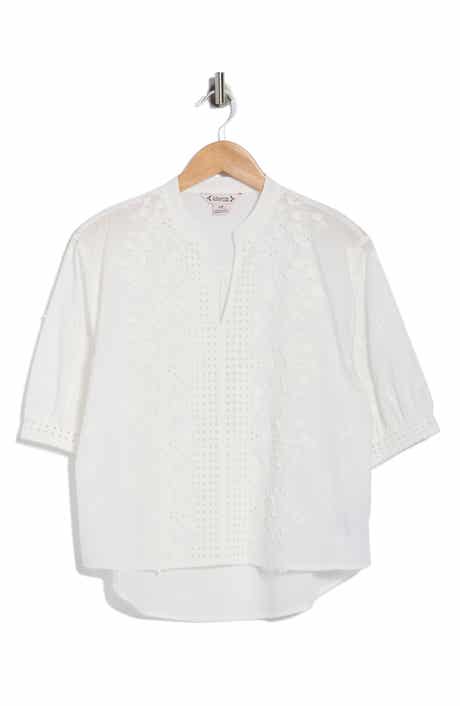 Nanette Lepore Floral Cotton Voile Popover Top