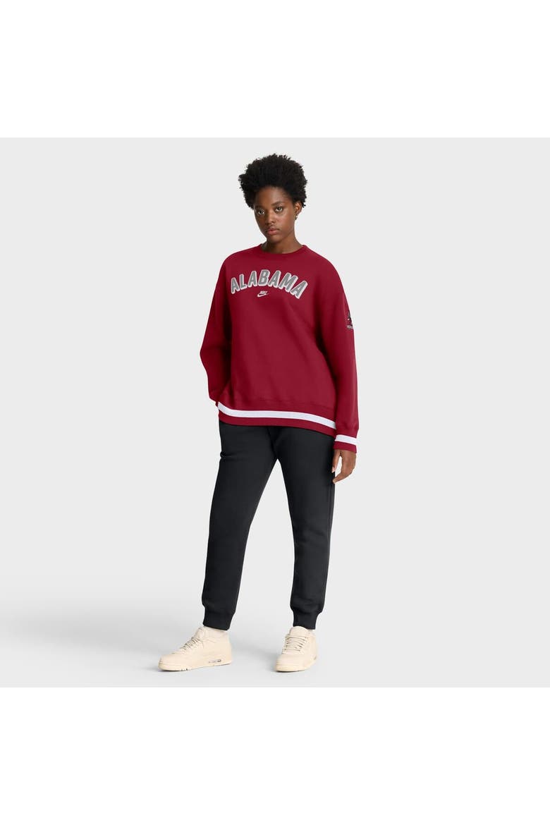 Women's Nike Crimson Alabama Crimson Tide Oversized Legacy Phoenix Sweatshirt, Alternate, color, Crimson