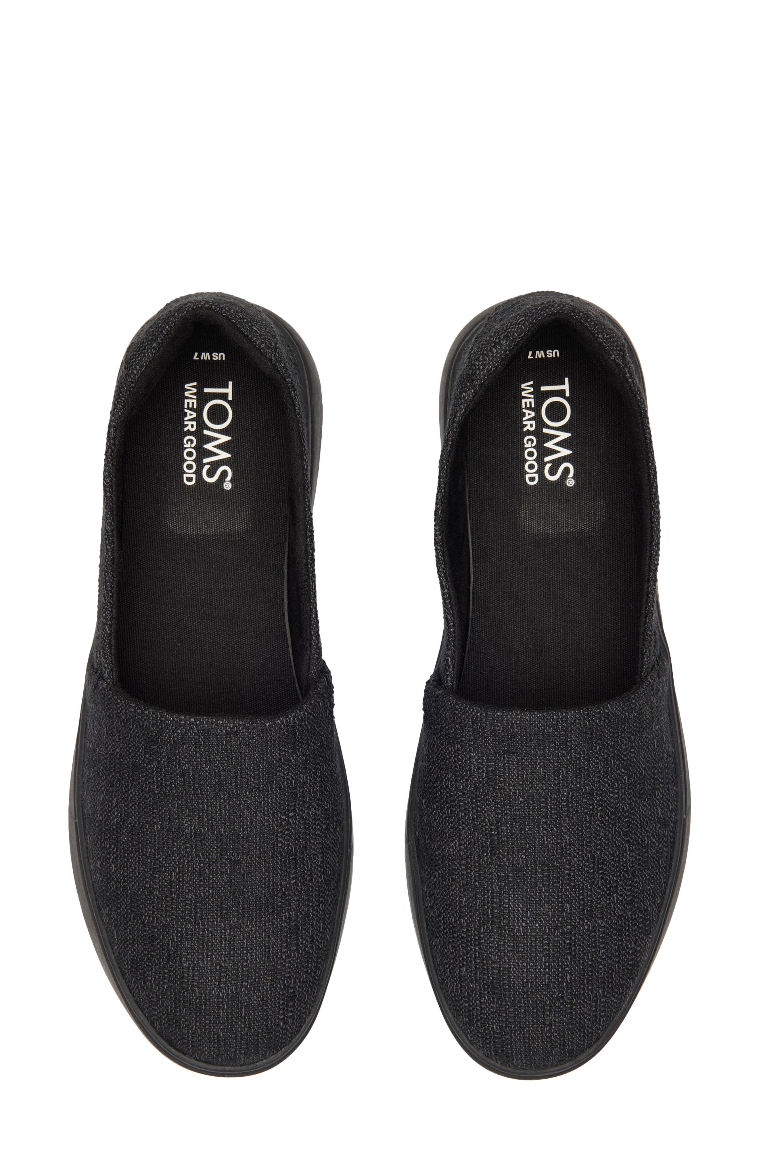 TOMS Kameron Slip-On Sneaker, Alternate, color, All Black