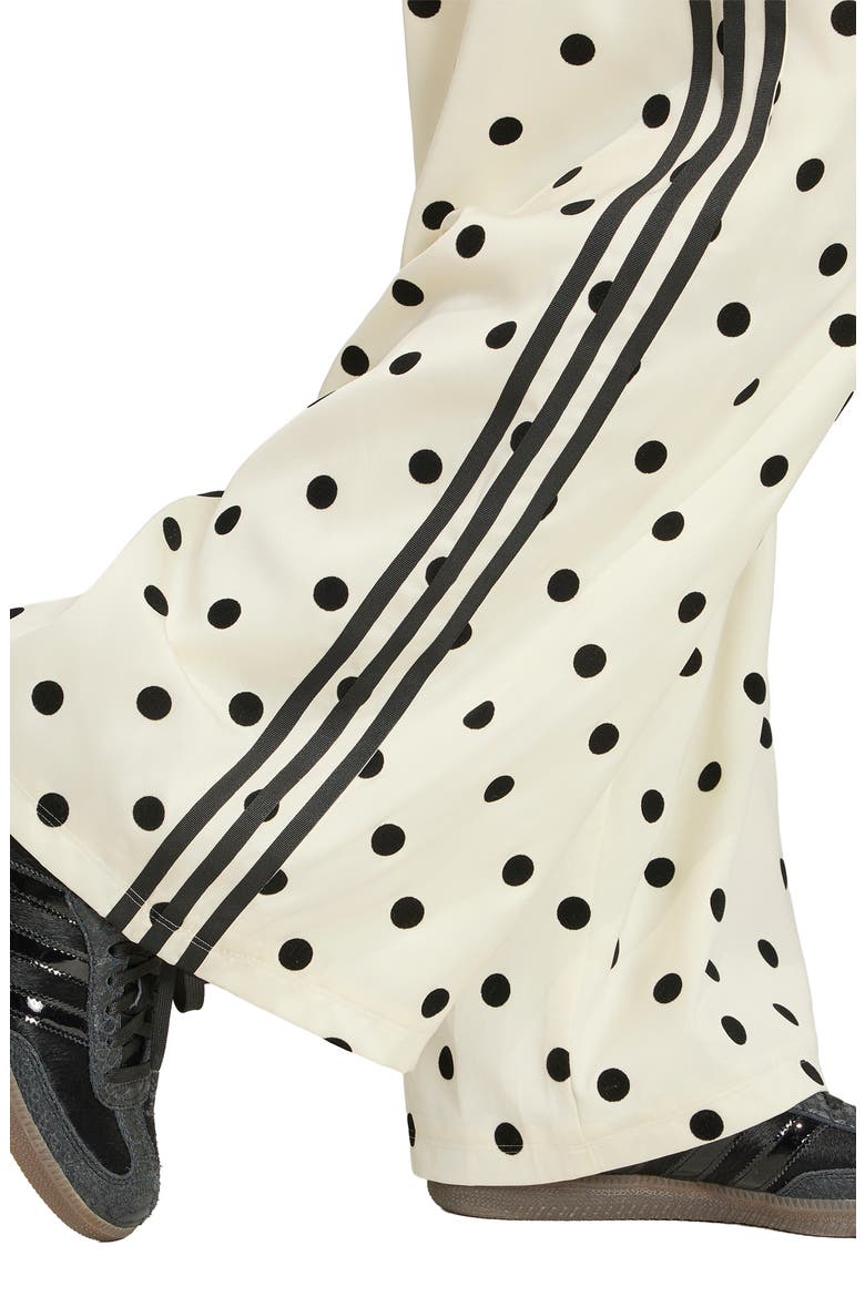 Firebird Polka Dot Wide Leg Track Pants, Alternate, color, OFF WHITE