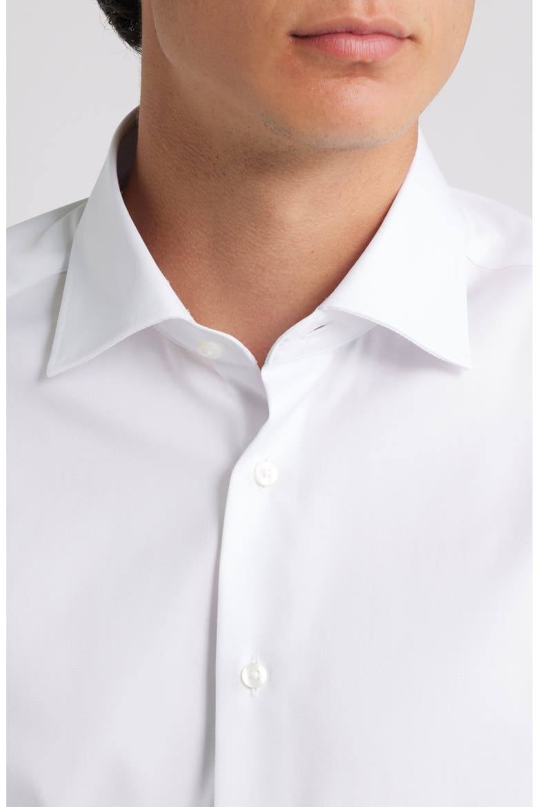 Cover Modern Fit Non-Iron Cotton Cover Shirt, Alternate, color, WHITE