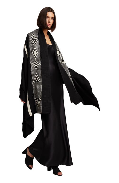 Voz Diagonal Wrap in Black/ivory  product