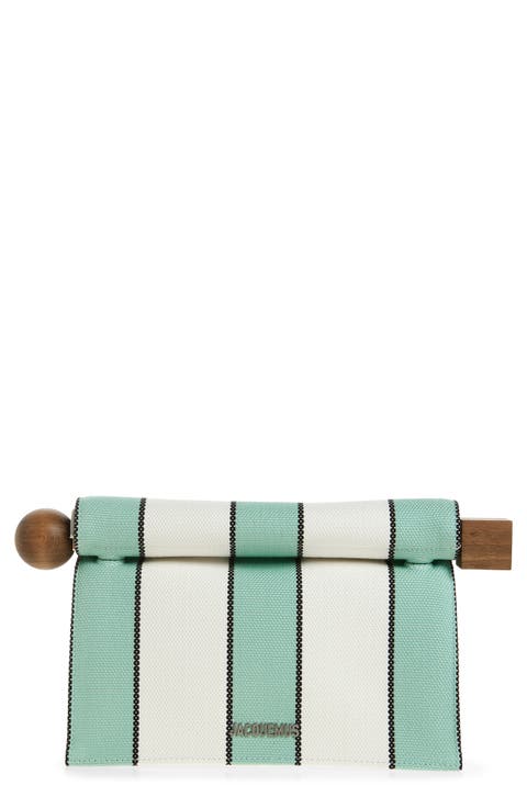 La Pochette Rond Carré Canvas Clutch