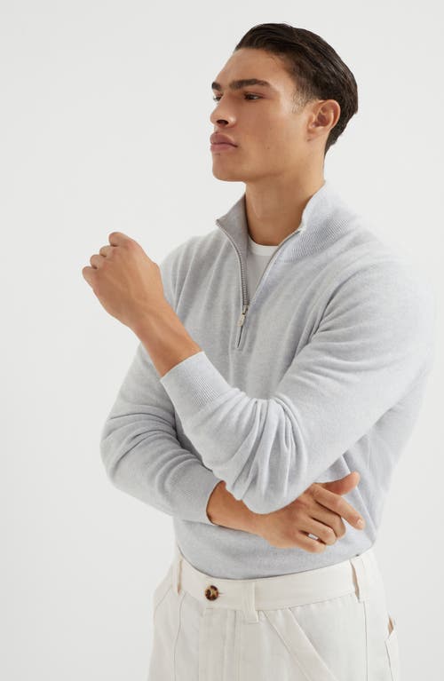 Brunello Cucinelli Cashmere Sweater In Light Grey