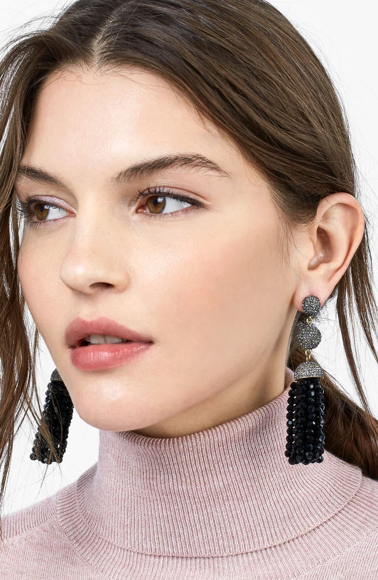 BaubleBar Tinsley Beaded Tassel Drop Earrings, Alternate, color, 
