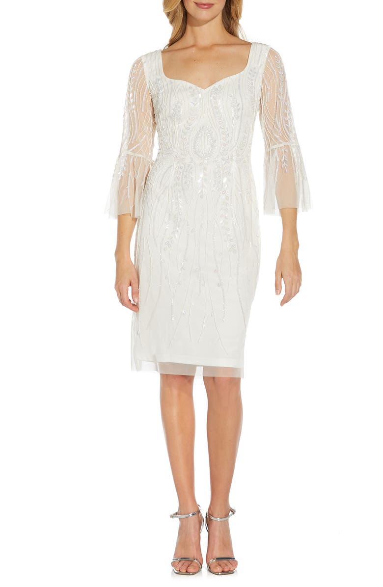 Adrianna Papell Beaded Cocktail Dress, Main, color, 