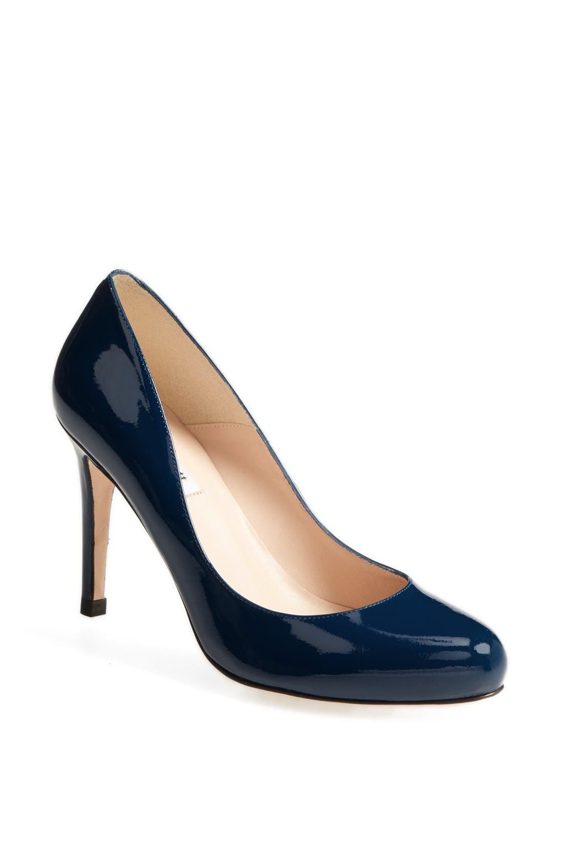 L.K. Bennett 'Stila' Patent Pump, Main, color, NAVY