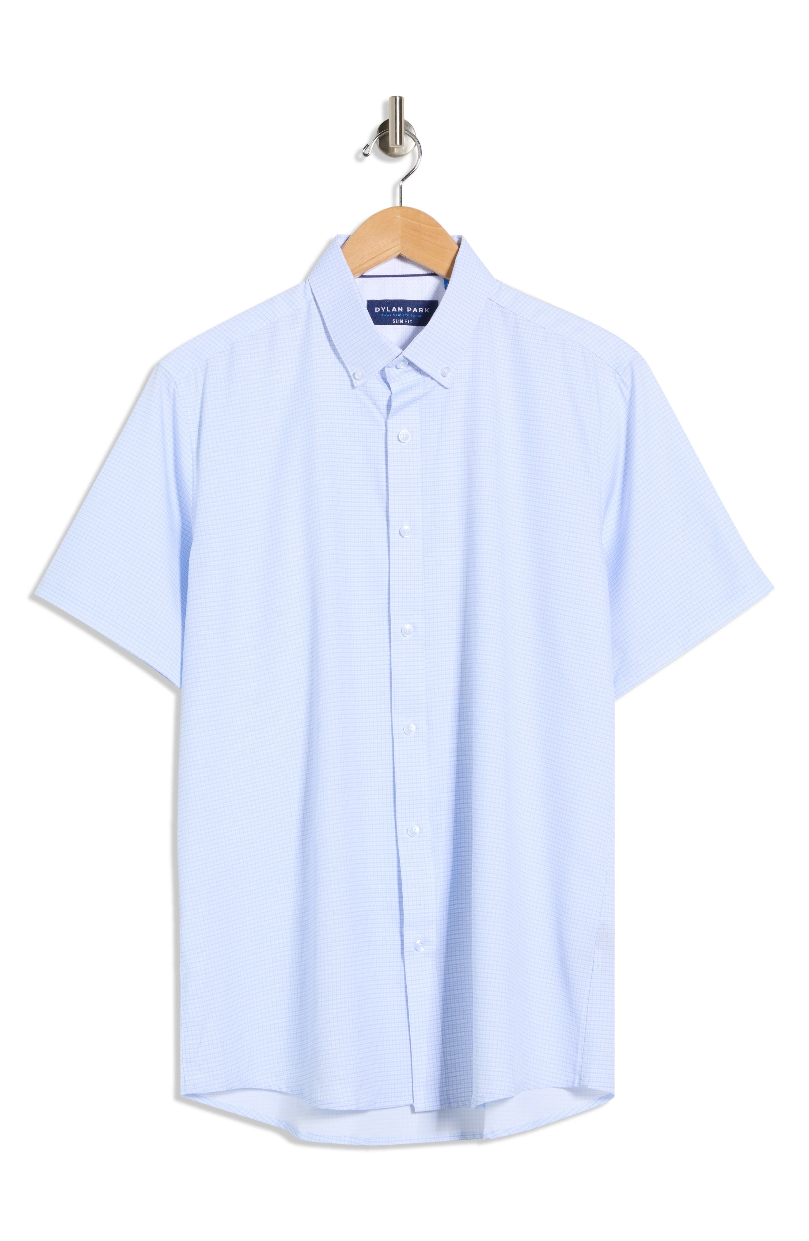 DYLAN PARK Slim Fit Perfect Stretch Long Sleeve Button Down Shirt