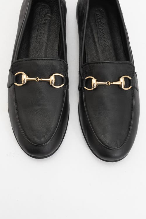Forever & Always Shoes Rory Leather Bit Loafer In Black Leather
