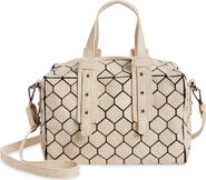 PATRIZIA LUCA Chevron Geometric Duffle Satchel