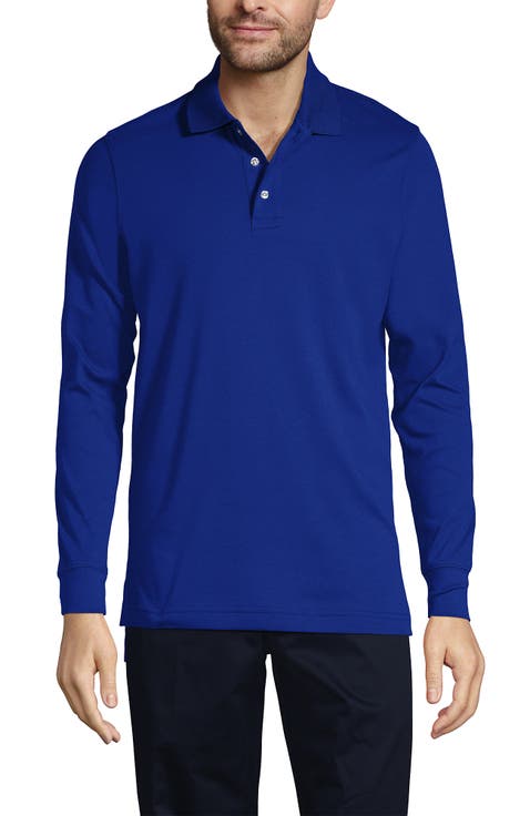 School Uniform  Long Sleeve Interlock Polo Shirt
