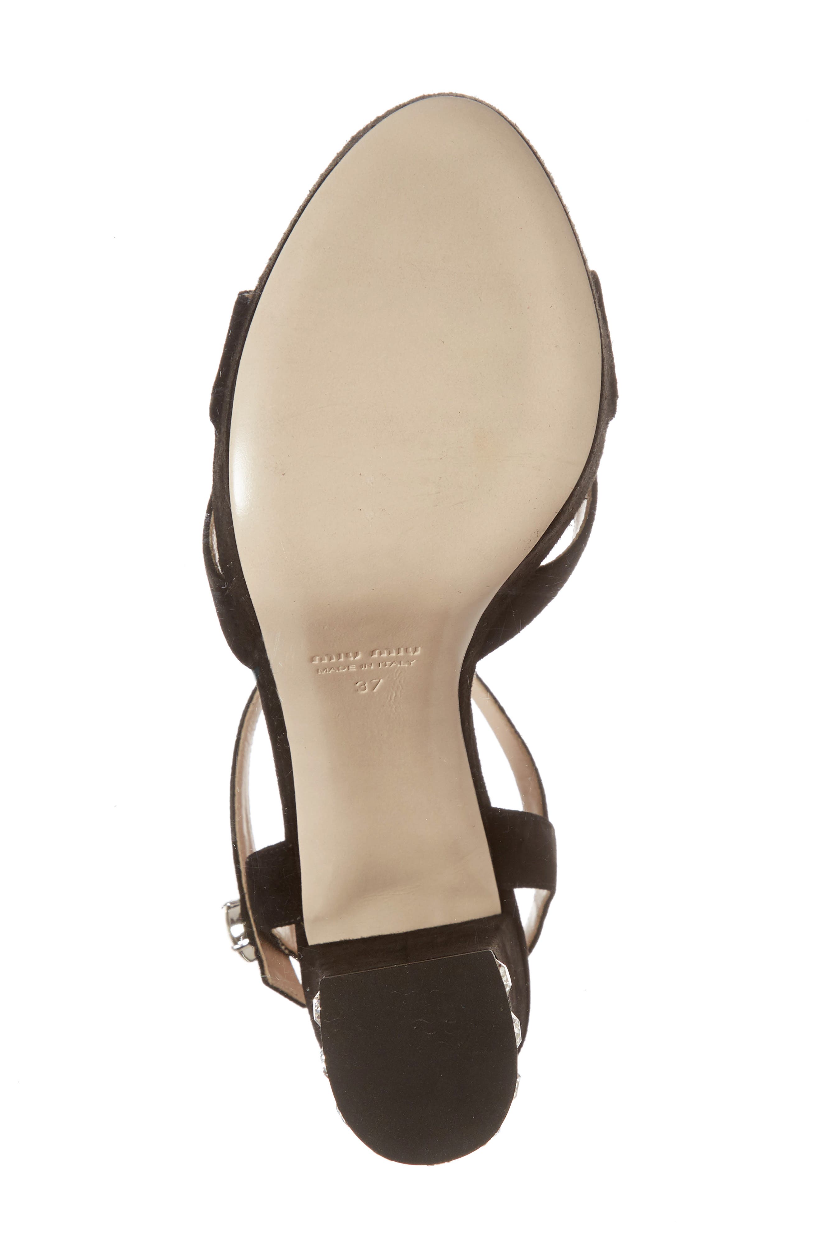 Miu Miu Jeweled Heel Platform Sandal, Alternate, color, 