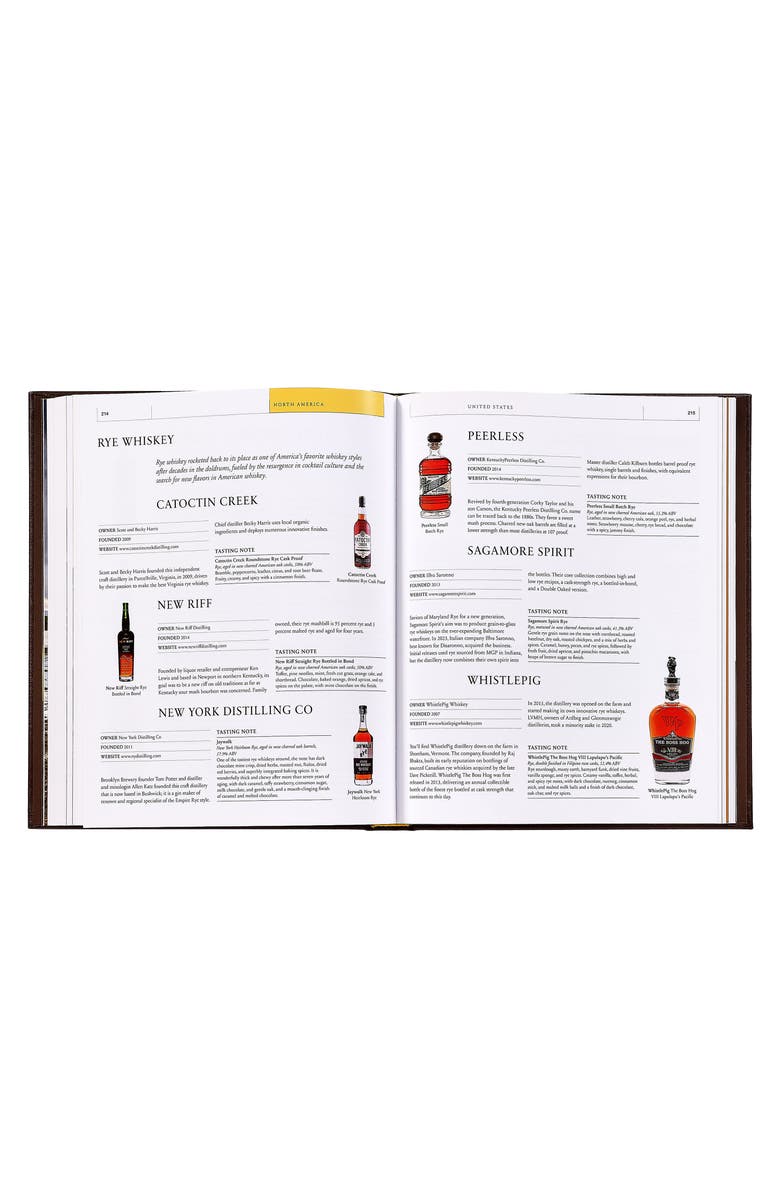 Graphic Image Whiskey Opus The Definitive Guide to the World's Greatest Whiskey Distilleries Leather Edition, Alternate, color, Brown