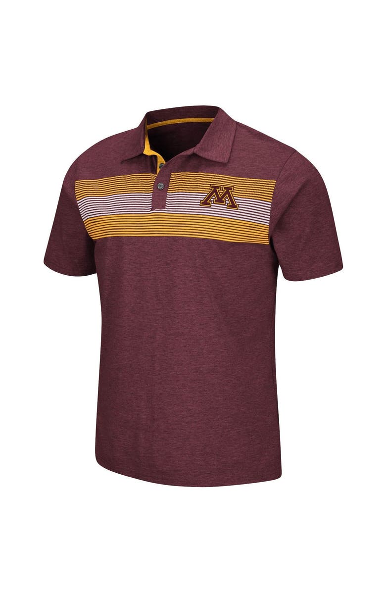 COLOSSEUM Men's Colosseum Heathered Maroon Minnesota Golden Gophers Logan Polo, Alternate, color, 