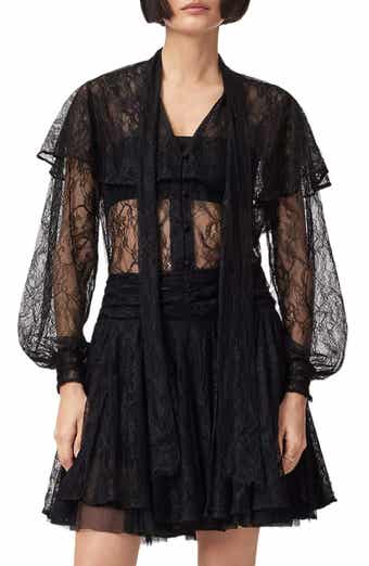 AllSaints Athena Lace Button-Up Shirt